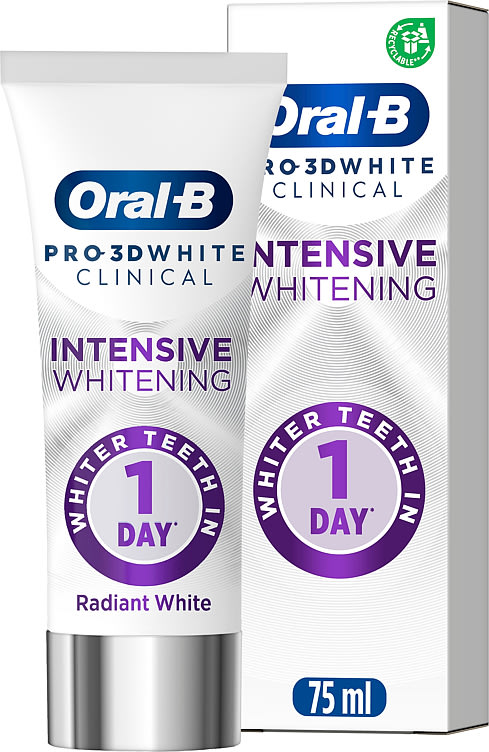 Oral-B Tannkrem Pro-3dw Clinical Int White 75ml