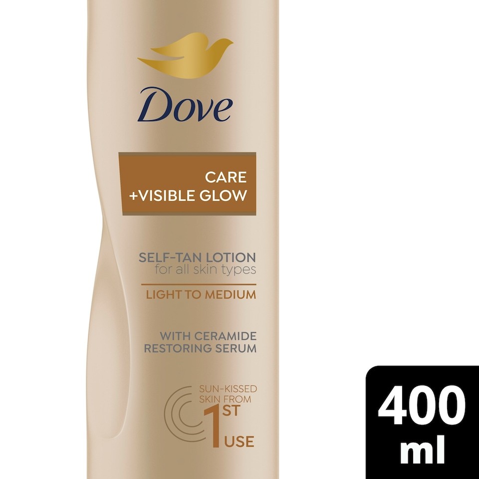 Dove Visibleglow Gradual Self Tan Fair Medium 400Ml