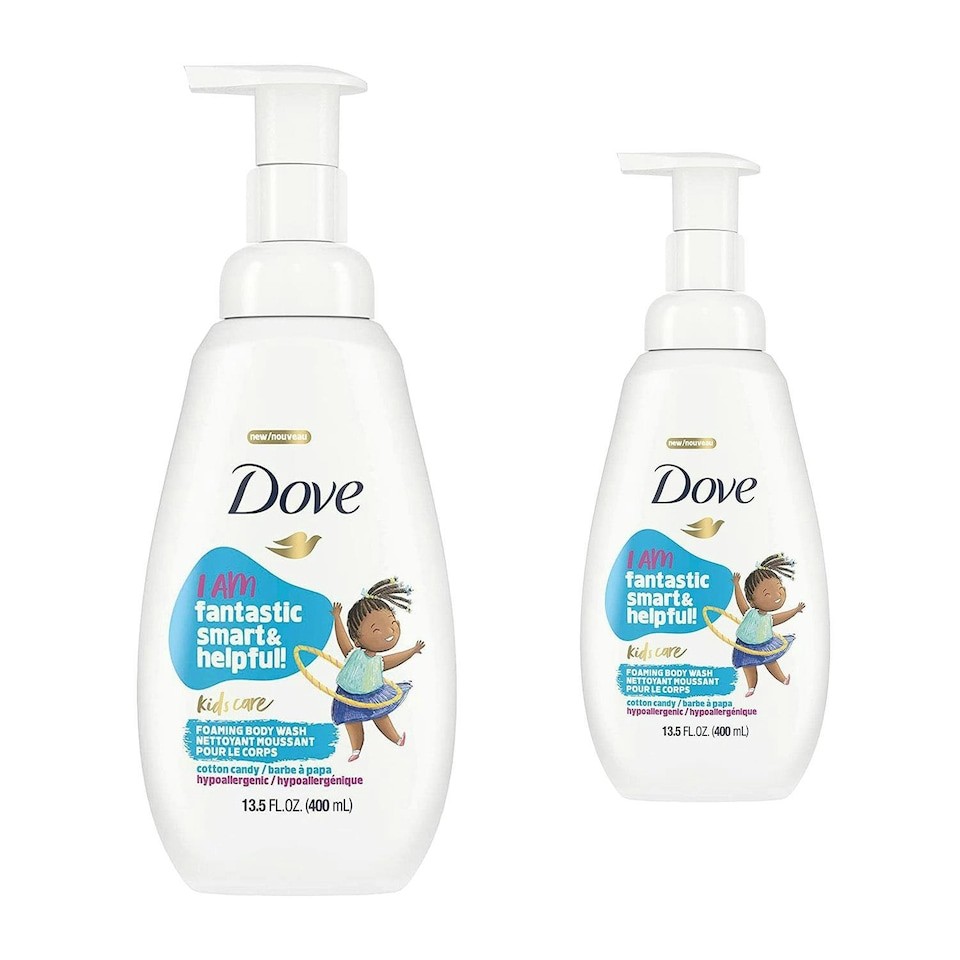Dove Kids Care Hypoallergenic Skin Care Foaming Body Wash Cotton Candy, 2x400ml