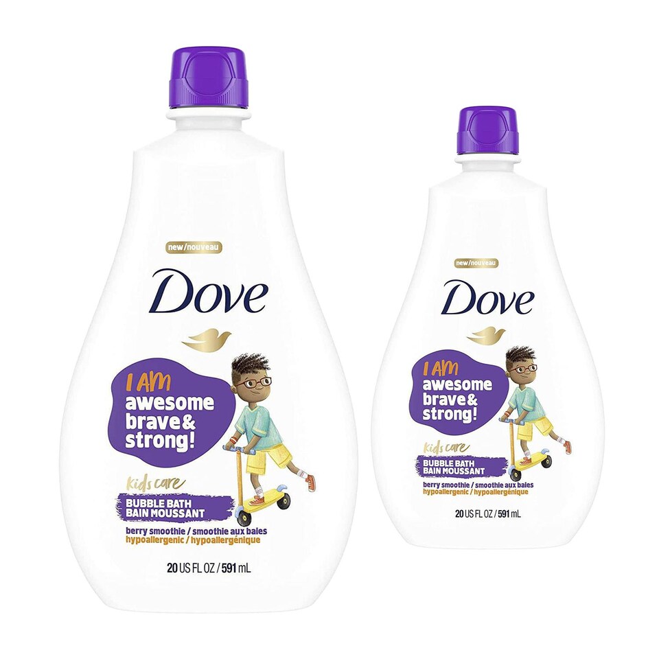Dove Kids Care Hypoallergenic Skin Care Awesome Bubble Bath Berry, 591ml, 2pk