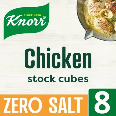 Knorr Zero Salt Stock Cubes Chicken 9 g pack of 8