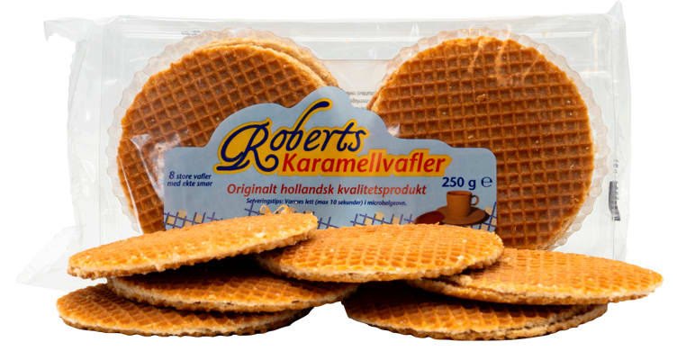 Karamellvafler 250g Roberts