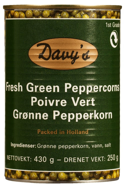 Madagaskarpepper Grønn i Lake 430g Davy's