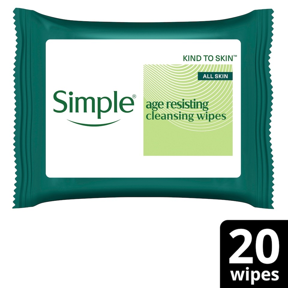 Simple Age Resisting Wipes 20 Pack