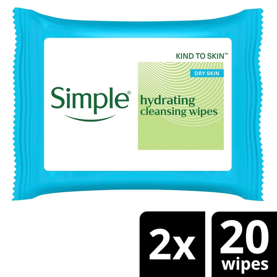 Simple Micellar Water Boost Wipes Sensitive Skin 40 Pack