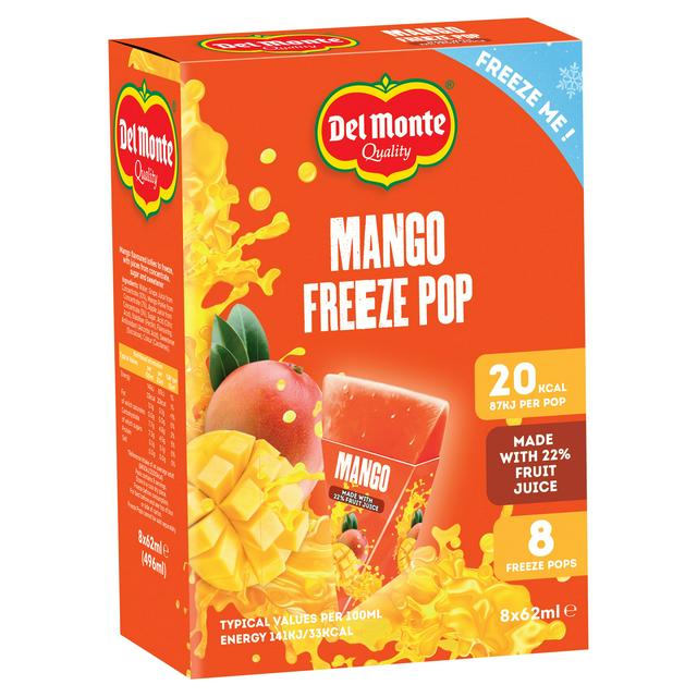 Del Monte 8 x 62ml Quality Mango Freeze Pop Box