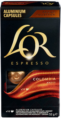 L Or Kaffekaps Colombia Utz 10stk