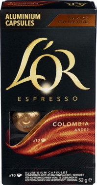 L Or Kaffekaps Colombia Utz 10stk