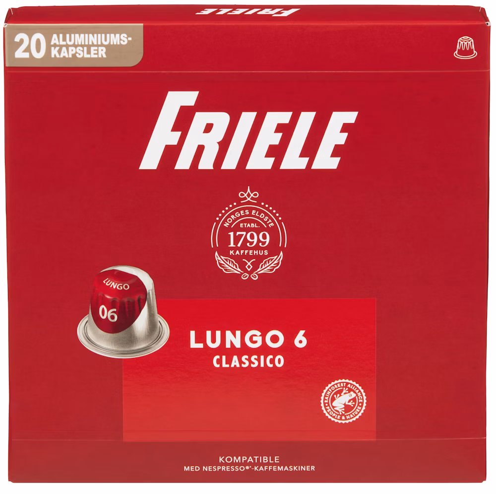 Lungo 6 Kapsler, 20 stk