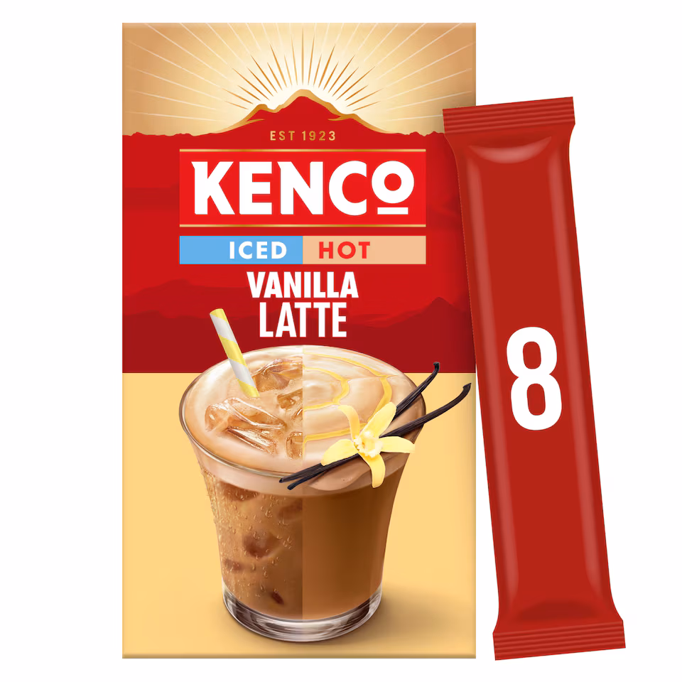 Kenco Iced Or Hot Vanilla Latte 8 X 20.3G