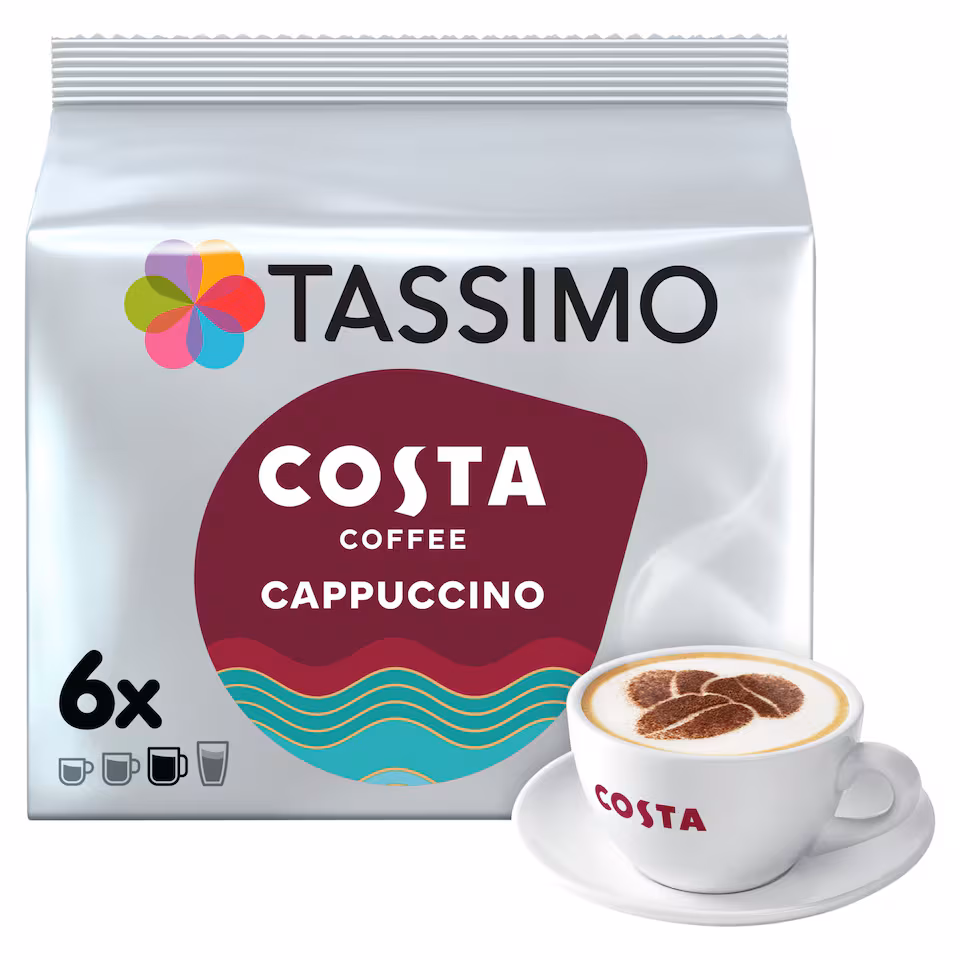 Tassimo Costa Cappuccino Pods 6 Pack 210G
