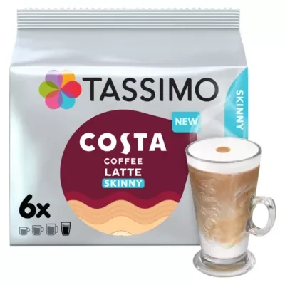 Tassimo Costa Skinny Latte Coffee Pods x6