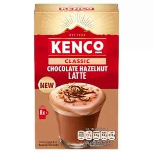 Kenco Classic Chocolate Hazelnut Latte Instant Coffee Sachets x8