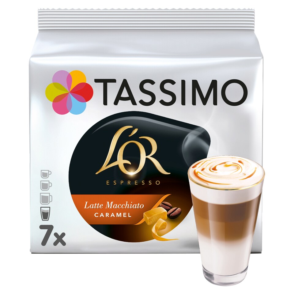 Tassimo L'Or Caramel Latte Macchiato Coffee pods x 7 195g