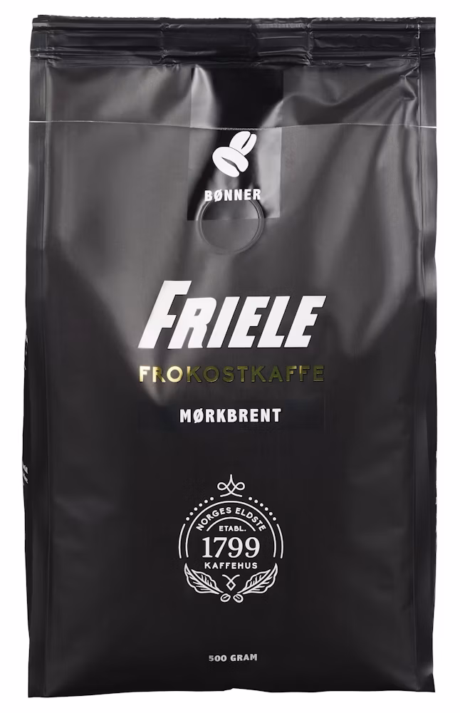 Friele Frokostkaffe Mørkbrent Hele bønner, 500 g