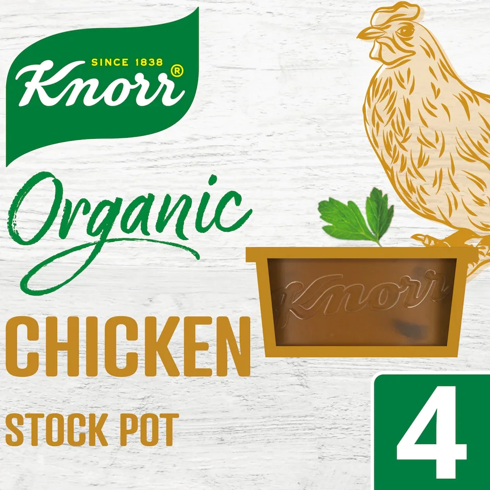 Knorr Organic Chicken Stock Pot 4x26g