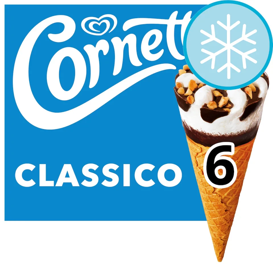 Cornetto Classic Ice Cream Cones 6x90ml