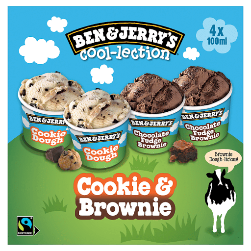 Ben & Jerry's Cool-Lection Cookie & Brownie 4 x 100ml