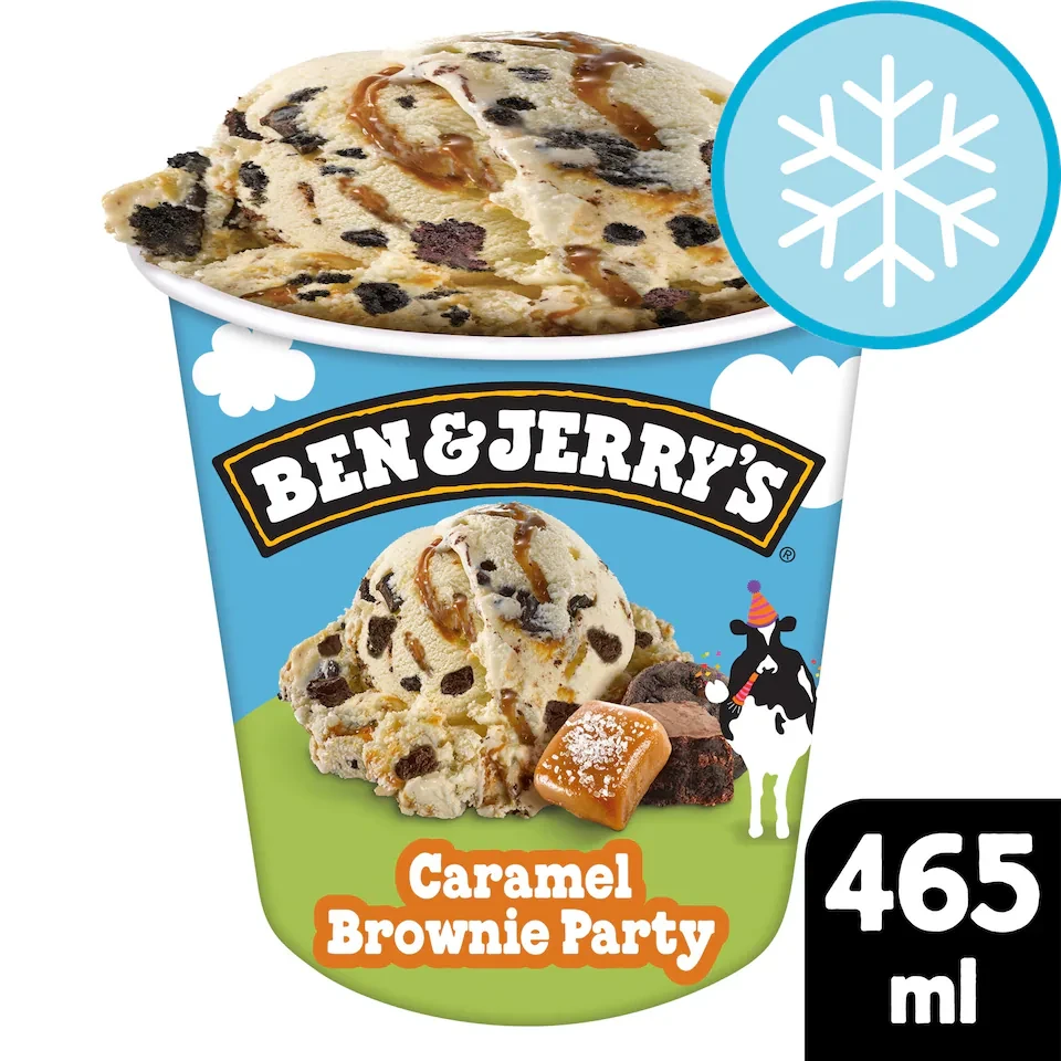 Ben & Jerry's Caramel Brownie Party Ice Cream Tub 465ml