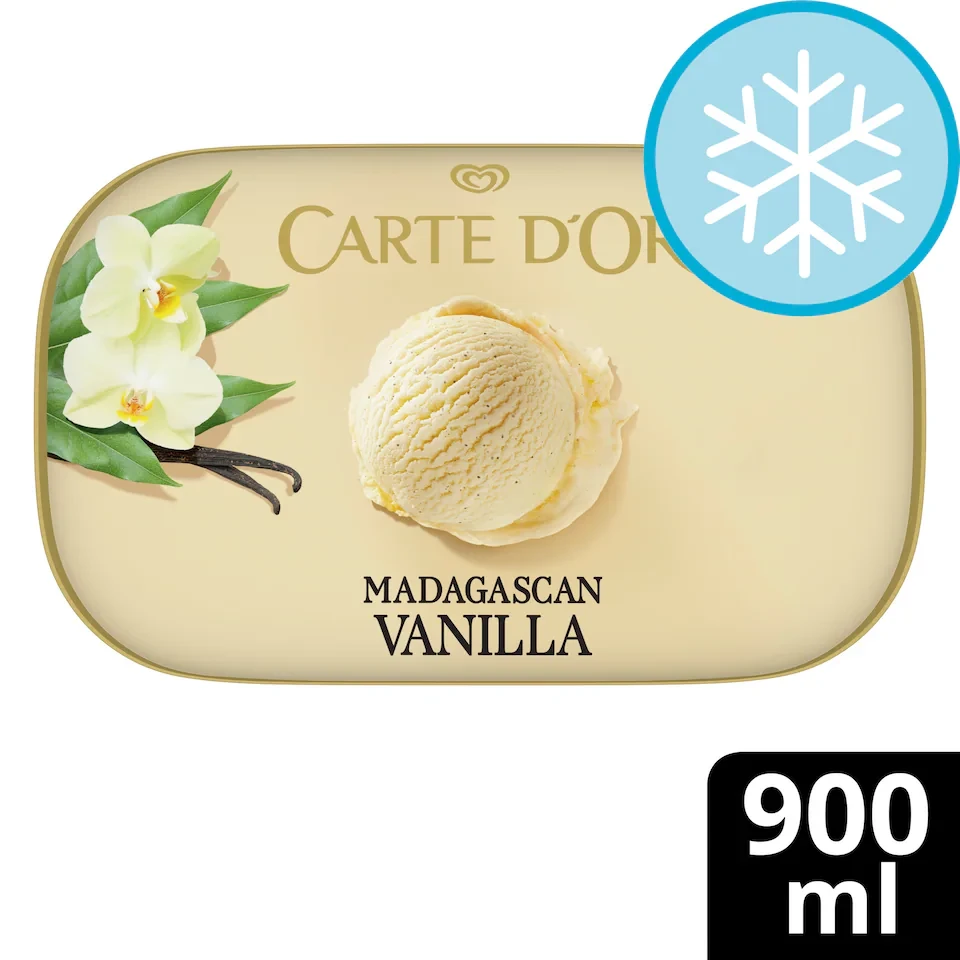 Carte D'or Madagascan Vanilla Ice Cream Tub 900ml