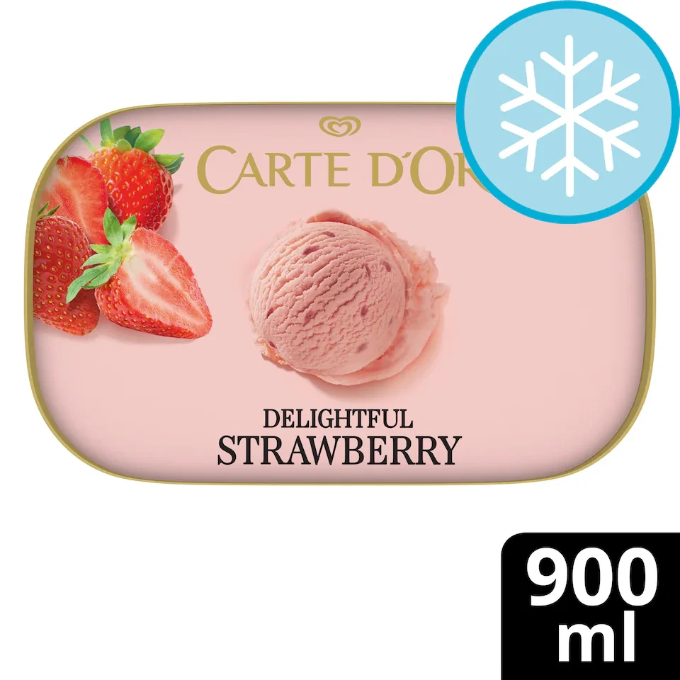 Carte D'or Strawberry Ice Cream Tub 900ml