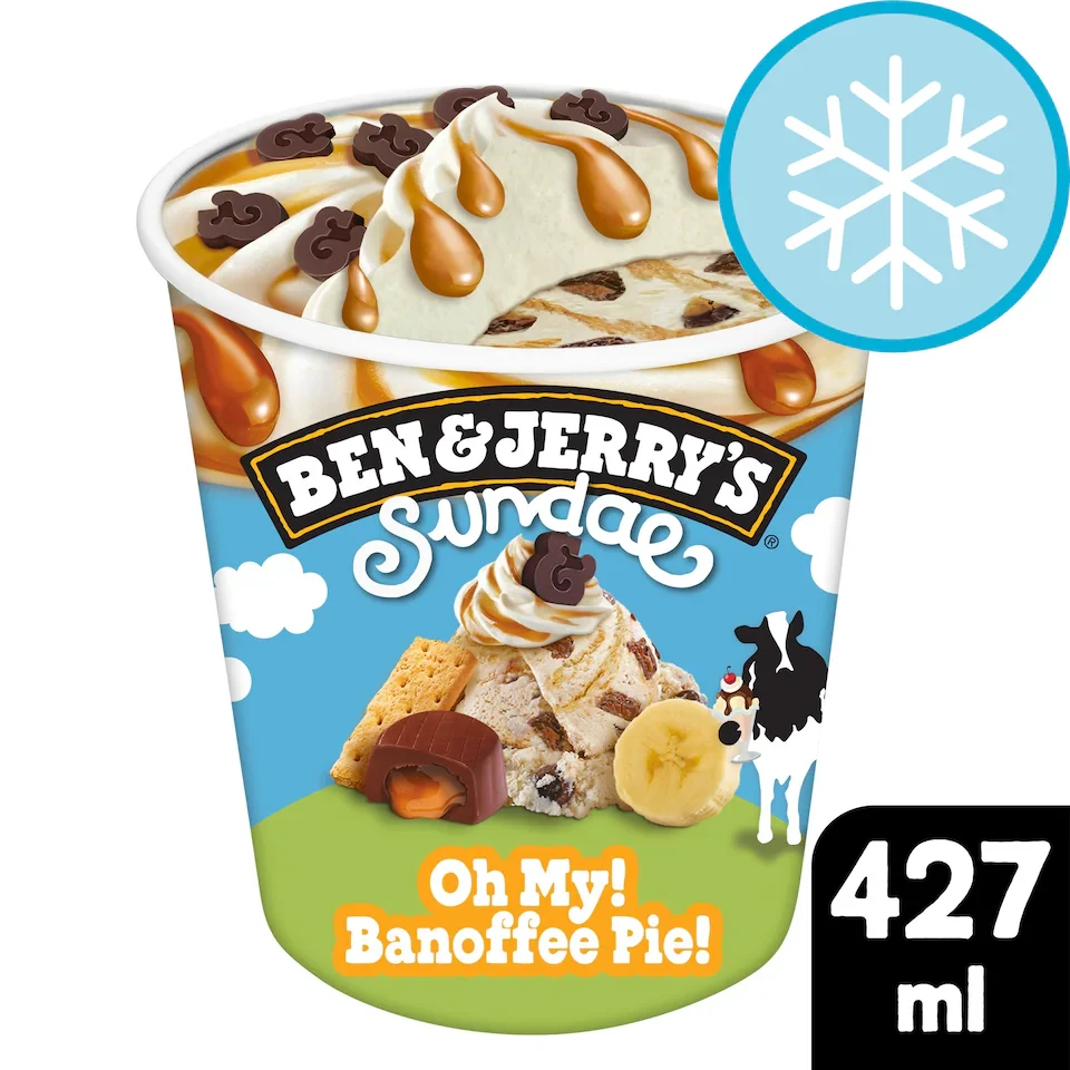Ben & Jerry's Sundae Oh My Banoffee Pie Ice Cream Tub 427ml