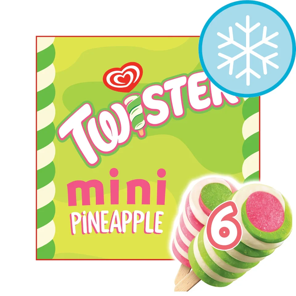 Wall's Twister Mini Pineapple Ice Cream Lollies 6x50ml