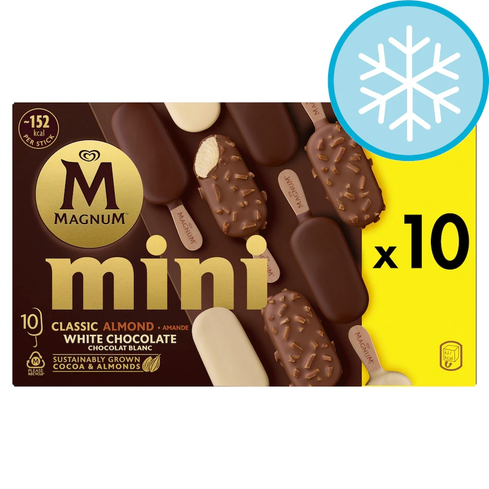 Magnum Mini Classic, Almond & White Chocolate Ice Cream sticks 10x55ml
