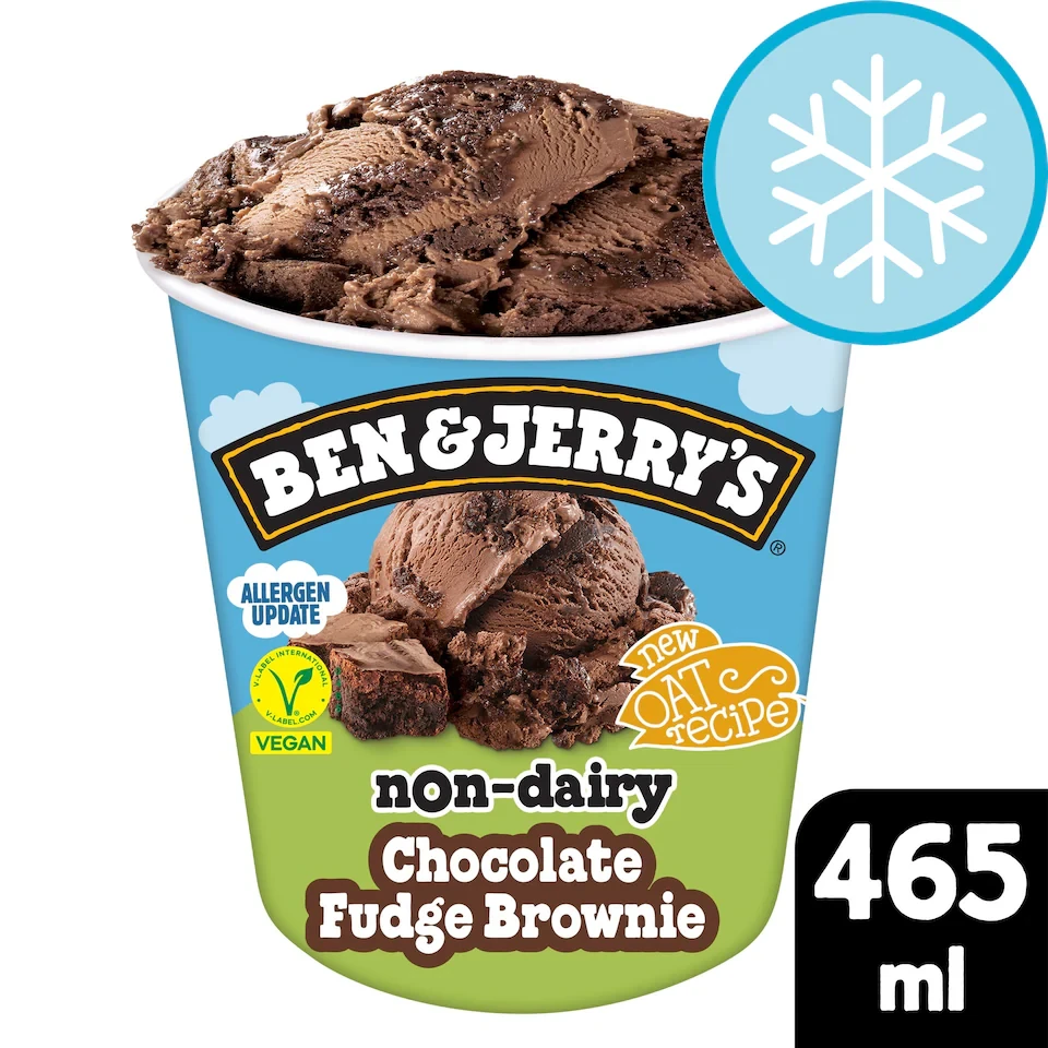 Ben & Jerry’s Chocolate Fudge Brownie Non Dairy Ice Cream Tub 465ml
