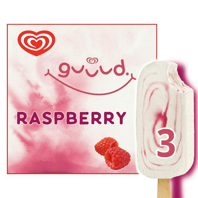 Wall's Guuud Greek Style Yoghurt Ice Cream Sticks Raspberry 3 x 70ml