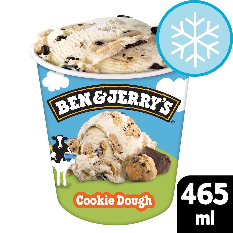 Ben & Jerry's Cookie Dough Vanilla Ice Cream Tub 465ml