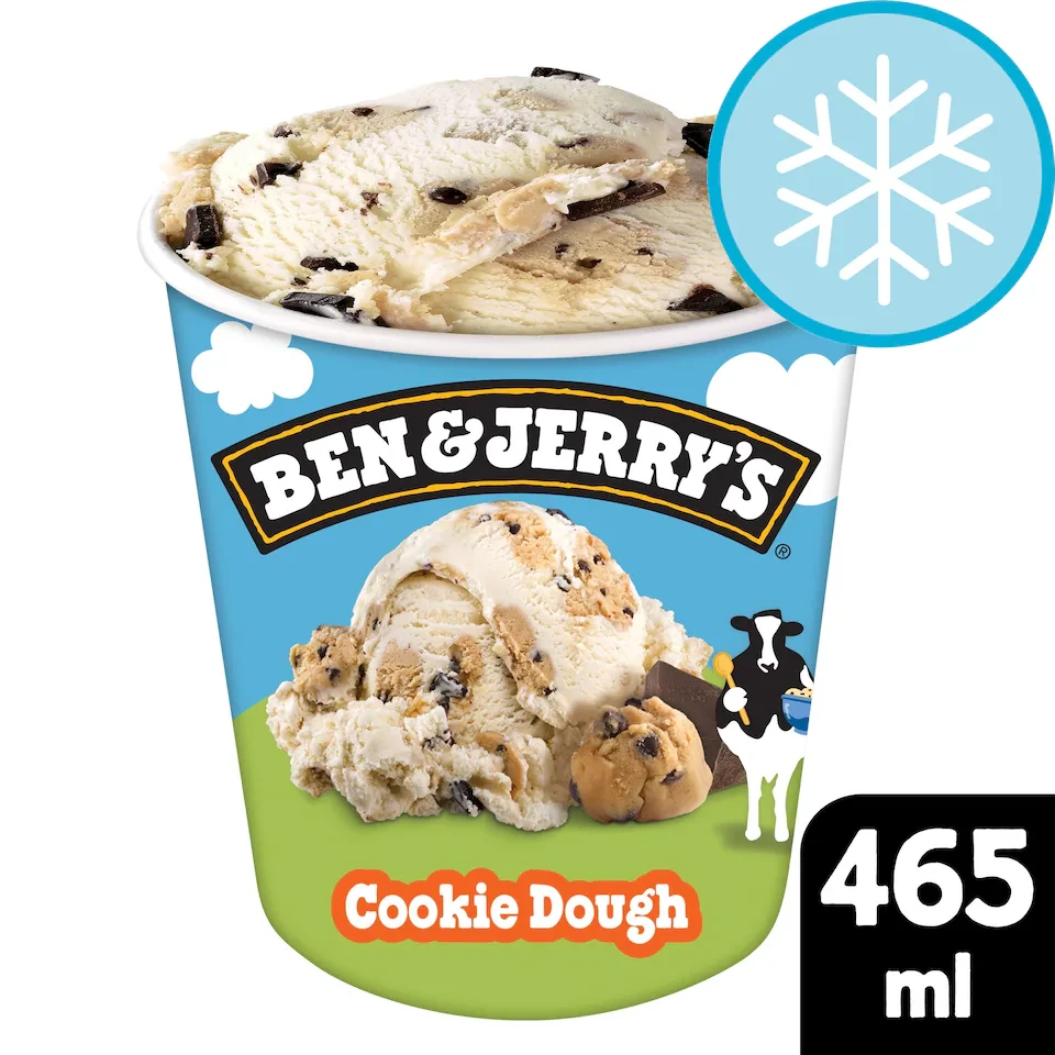 Ben & Jerry's Cookie Dough Vanilla Ice Cream Tub 465ml