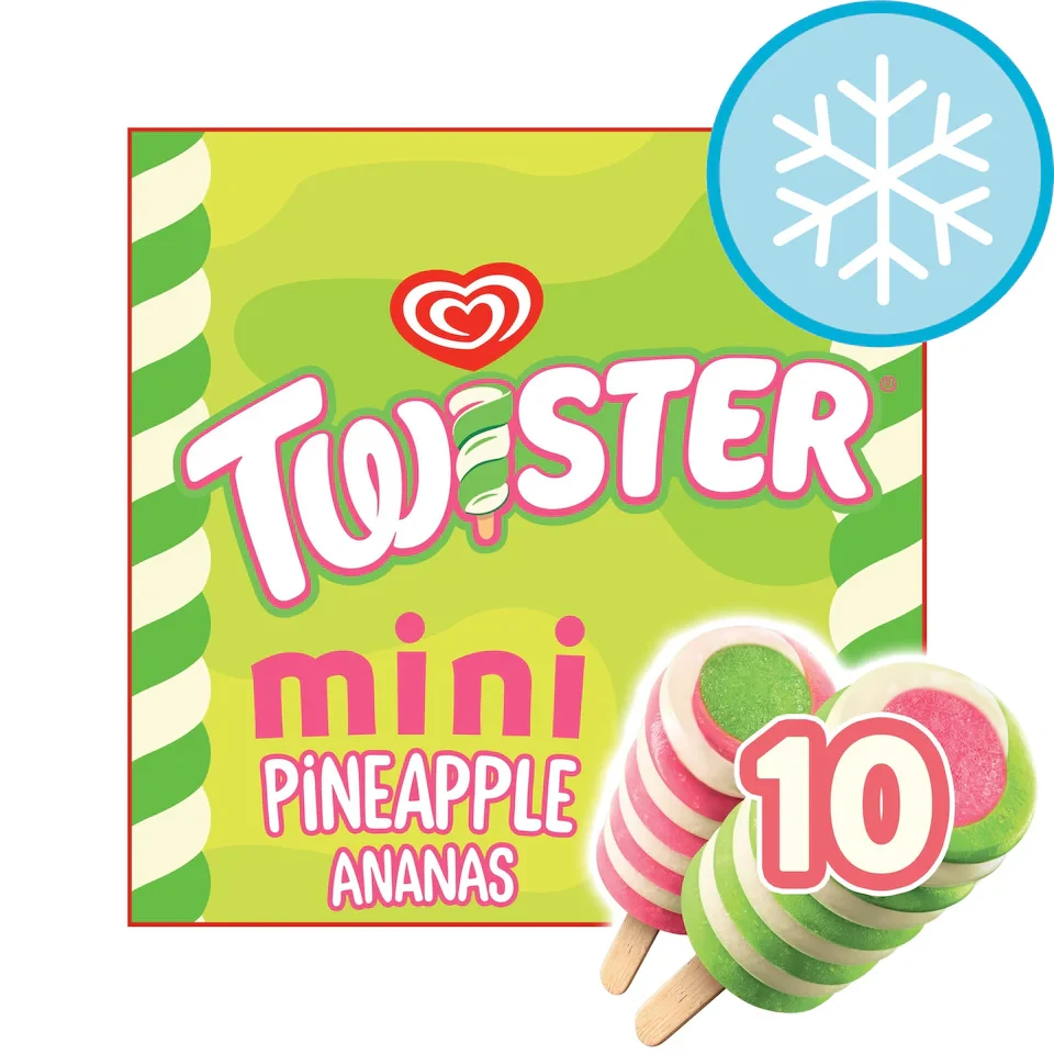 Wall's Twister Mini Pineapple Ice Cream Lollies 10 x 50ml
