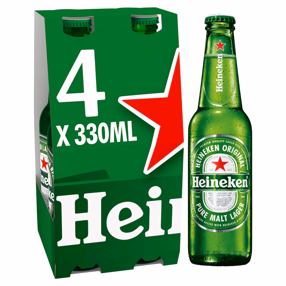HEINEKEN BOTTLES 4X330ML
