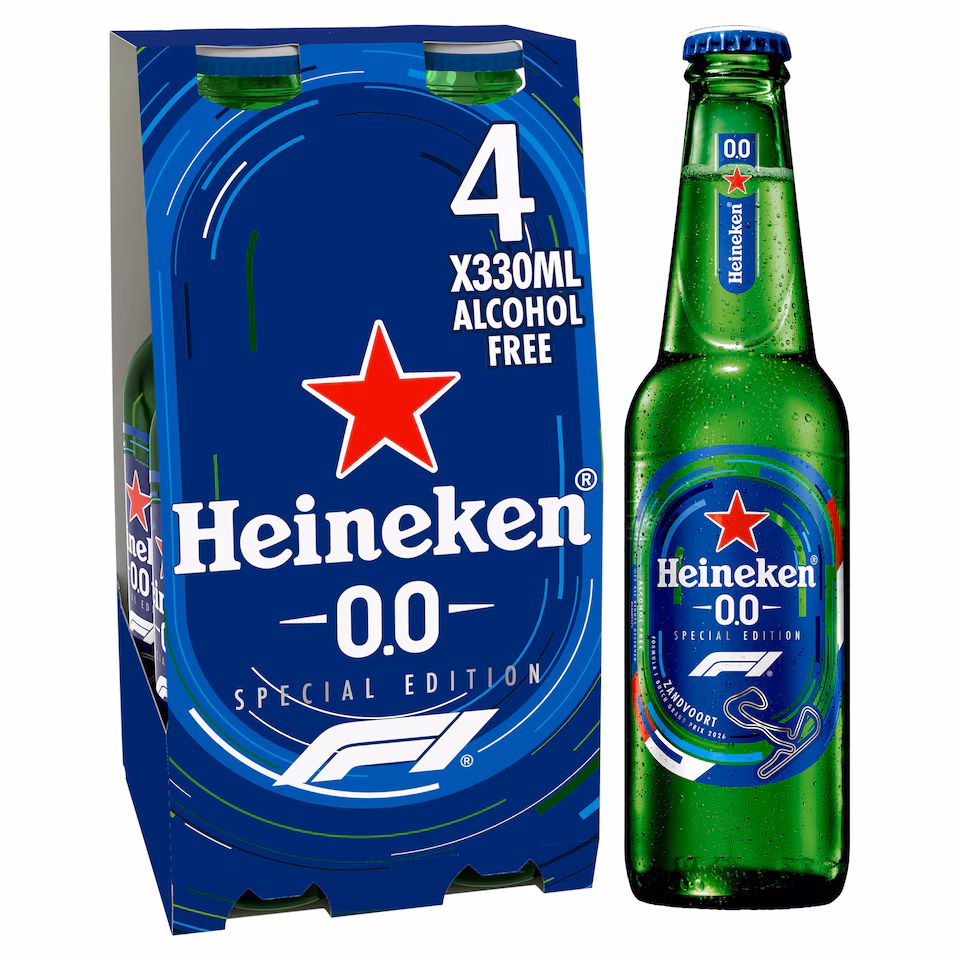 Heineken 0.0 Alcohol Free Beer 4X330ml
