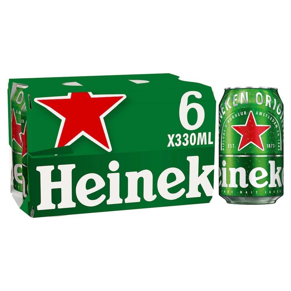 Heineken Lager Beer Can 6x330ml