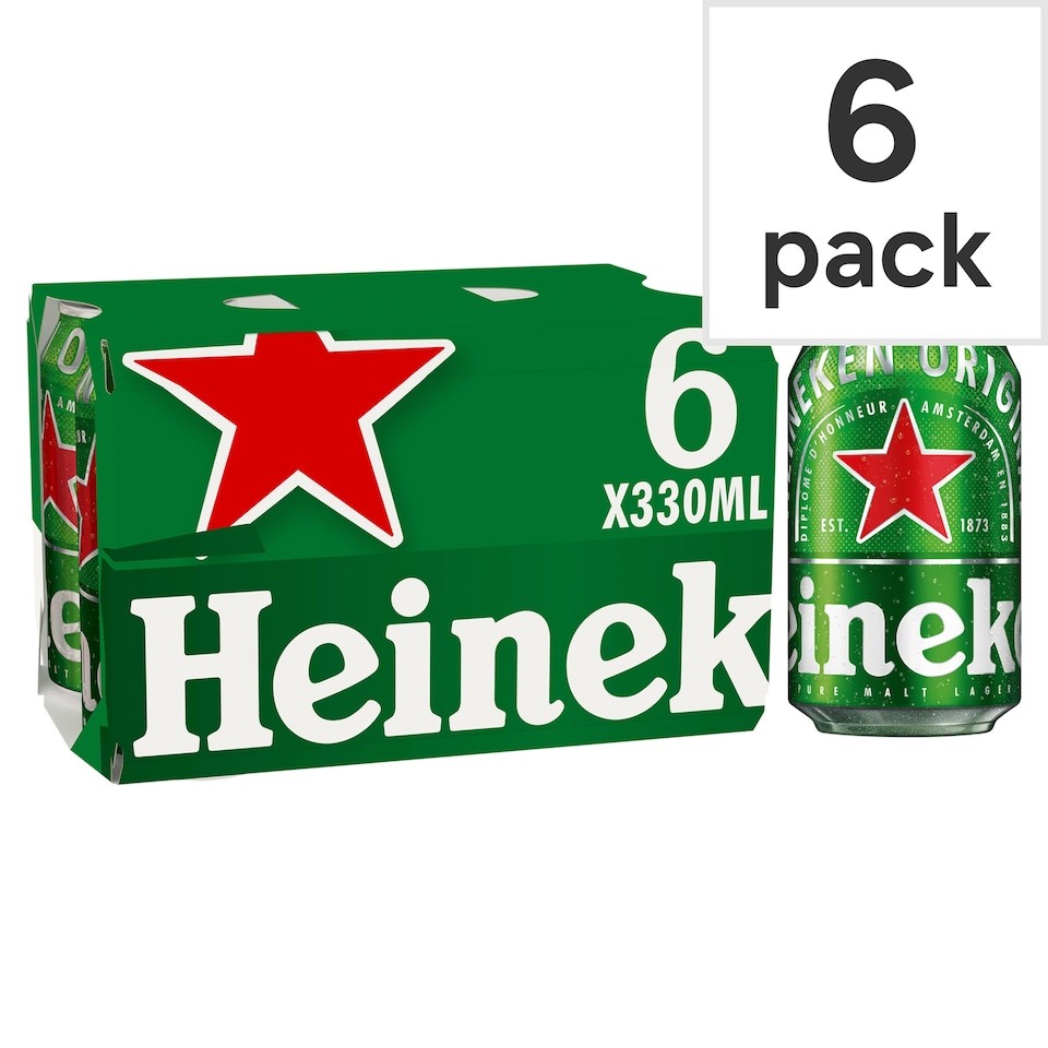 Heineken Lager Beer Can 6x330ml