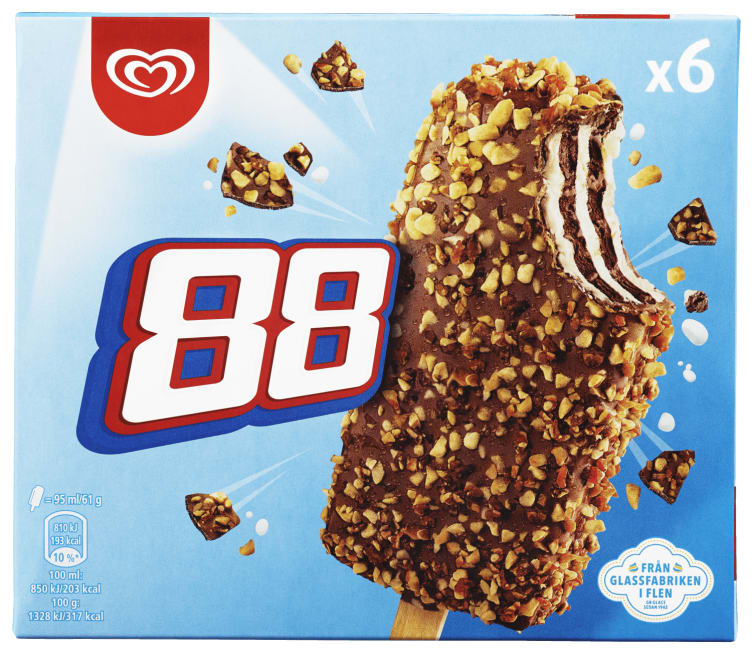 88 Vanilje/Sjoko Multipack 6pk Heartbrand