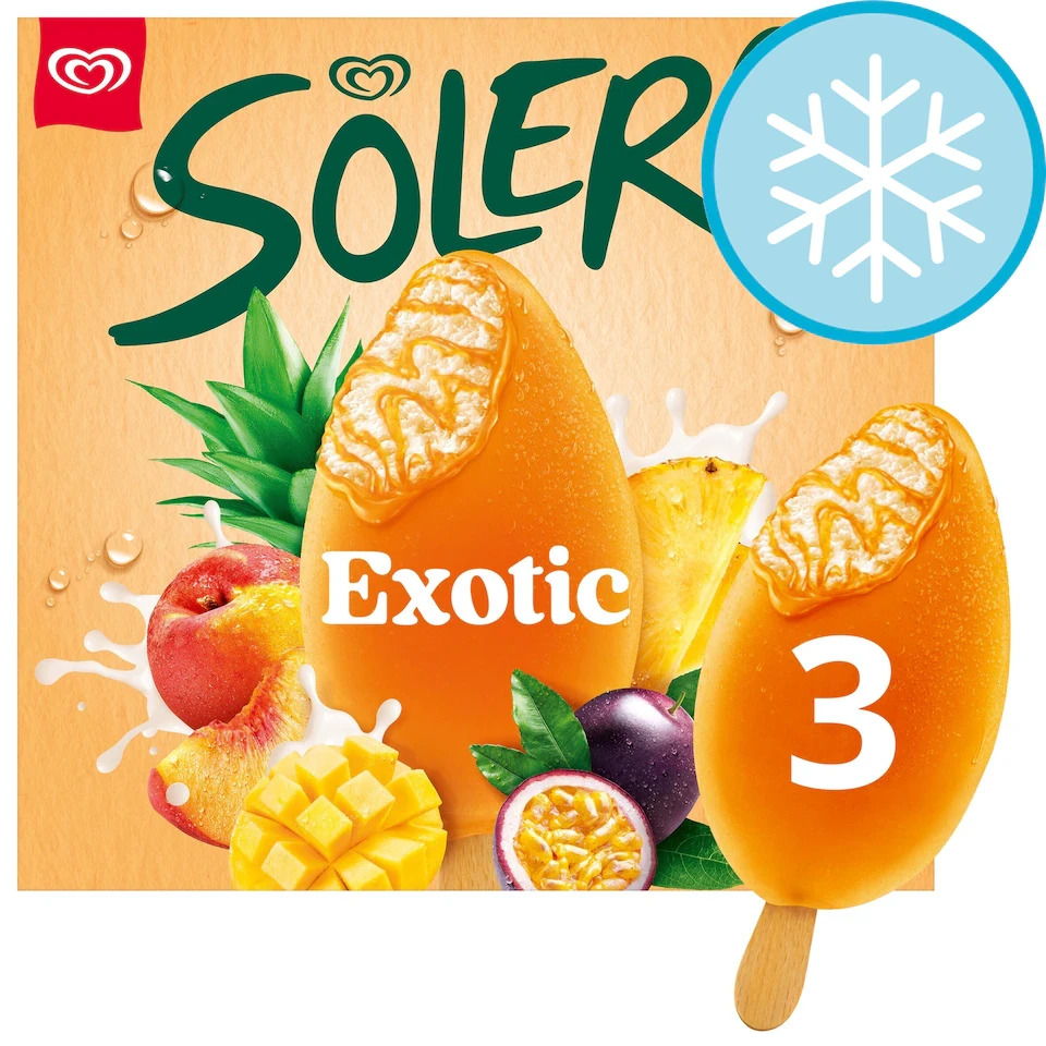 Wall's Solero Exotic Ice Cream Sticks 3x90ml