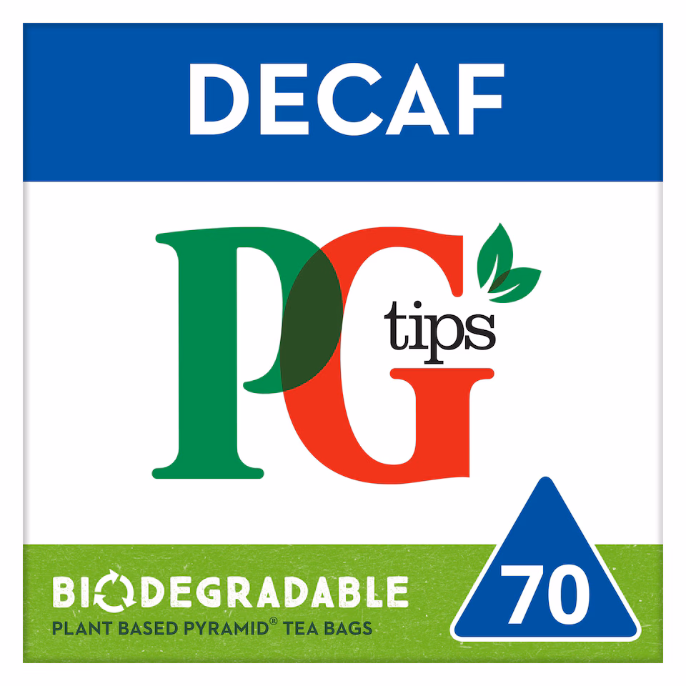 PG Tips Decaf Black Tea 70 Tea Bags 203g