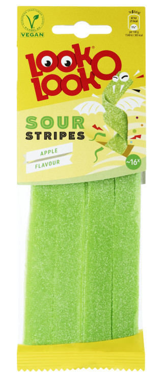 Sour Apple Stripes 90g Look-O-Look