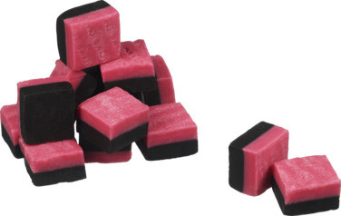 Lakris/bringebær Fudge 3.25kg Løsvekt