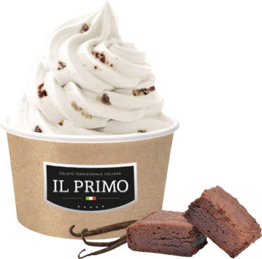 Iskrem Vanilje & Brownie 18stk A 100g One-shot