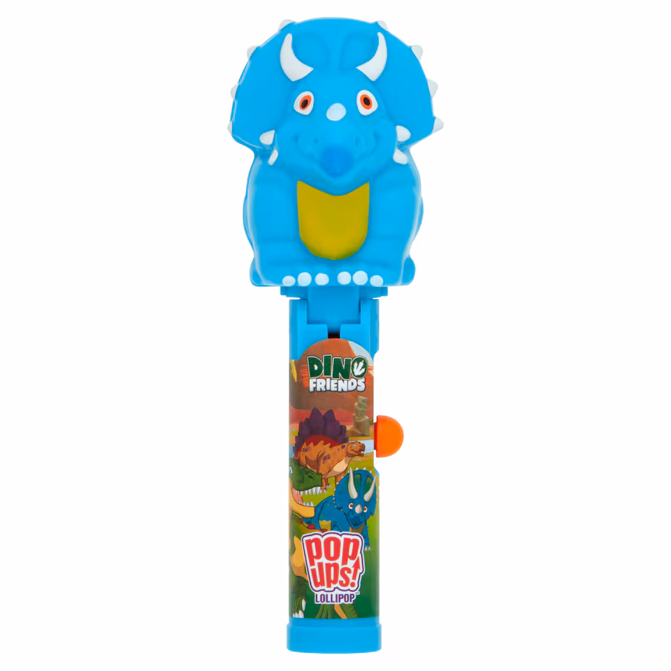 Bip Dino Friends Pop Ups Lollipop Strawberry 10G