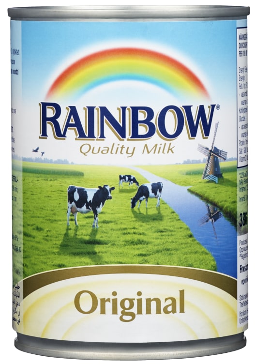 Melk Kondensert Usøtet 410g Rainbow