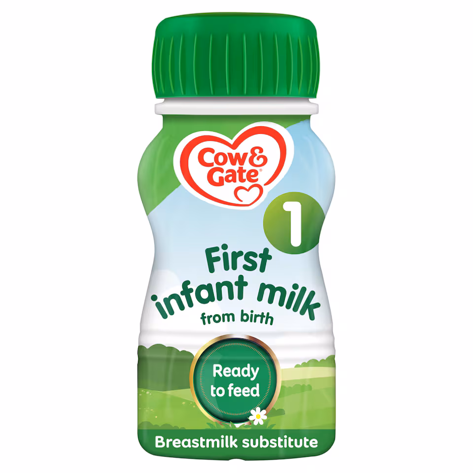 Cow & Gate 1 First Infant Baby Milk Formula Liquid Ready to Feed from Birth 200ml