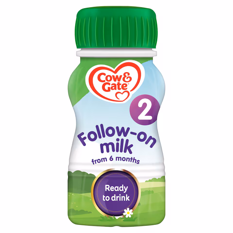 Cow & Gate 2 Follow On Baby Milk Formula Liquid 6-12 Months 200ml