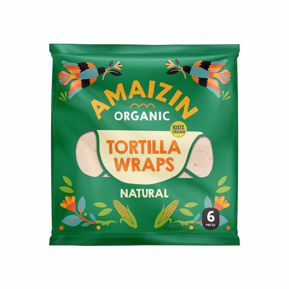 Organic Wheat Tortilla Wraps 240g (Amaizin)