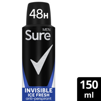 Sure Sure Men  Antiperspirant Aerosol Invisible Ice Fresh 150ml