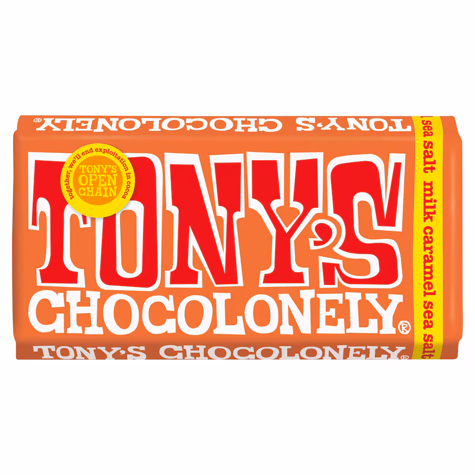 Tony's Chocolonely Milk Chocolate Caramel Sea Salt 180G